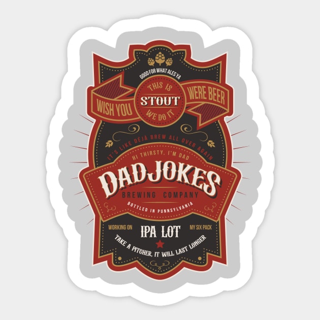 Dad Jokes Brewing Company Sticker by ACraigL